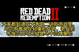 荒野大镖客2第二章就获得满默契度布埃尔战马