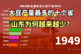 1949-2020我国各省大豆产量排行榜，山东为何将第一名拱手相让？视频封面