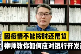 因疫情不能按时还房贷，购房人能推迟还房贷吗？视频封面