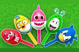 卡通奇趣蛋，M豆是彩虹豆零食，鲨鱼妈妈玩偶，软糖热狗