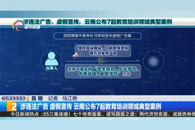 涉违法广告 虚假宣传 云南公布7起教育培训领域典型案例视频封面