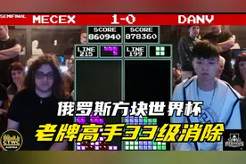 俄罗斯方块：老牌高手33级消除，少年天才全力对抗视频封面