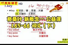 新概念一成人版L65-66 词汇 （下）重点大学英语怎么表达？视频封面