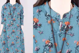 教你裁剪一款麻料中式宽松长款连衣裙，不挑身材，谁穿都好看视频封面