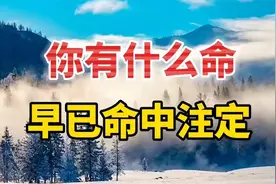 人这一生，皆有定数！你有什么命，早已命中注定，你不得不信视频封面