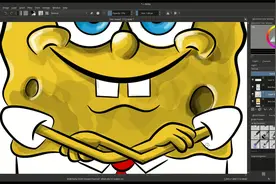 krita+inkscape 开源绘画软件绘制海绵宝宝视频封面