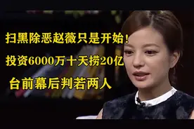 扫黑除恶赵薇只是开始！投资6000万十天捞20亿，台前幕后判若两人