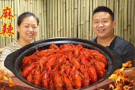 田里抓了点小龙虾，炊二锅做“麻辣小龙虾”麻辣鲜香 肉质q弹视频封面