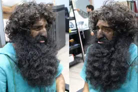 15分钟时间，将一个流浪3年的胡须碴子大叔，直接刮成个精神大哥视频封面