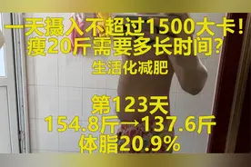 每天摄入不超1500大卡，瘦20斤需要多少天，第122天！