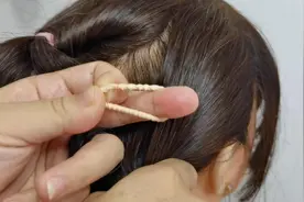 6-12岁儿童编头发，发型甜美可爱麻花编双丸子头，上学扎简单好看