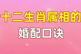 民间流传，十二生肖属相婚配口诀，你知道吗视频封面