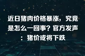 近日猪肉价格暴涨，已达到18元/斤，啥原因？官方发声：或将下跌视频封面
