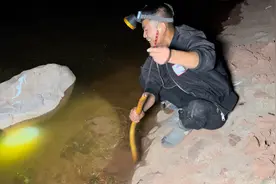 这个洞里面到底有多少黄鳝？大叔刚钓了2条，小伙去钓没想到还有