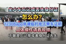 乘车前身份证丢失或忘记带？1月15日12306app申请电子身份证开通视频封面