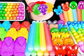 【糖果吃播】今天吃五颜六色🌈腊瓶糖，棉花糖和豆豆糖！#声控