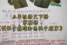 三年级语文下册第25课《慢性子裁缝和急性子顾客》生字讲解视频封面