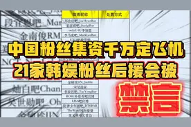 21家韩娱粉丝后援会被禁言！中国粉丝定制飞机事件后续！视频封面