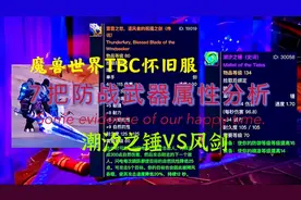 魔兽世界TBC怀旧服：7把防战武器属性分析，P2阶段风剑正式下课视频封面