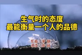 生气时的态度，最能衡量一个人的品德。深以为然视频封面