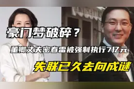 董卿富豪老公密春雷，被强制执行7亿，夫妻二人去向成迷！视频封面