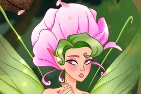 我的头发变成了牡丹花瓣，就连衣服都是牡丹花制作的#二次元