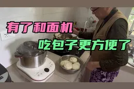 农家小院有了一台和面机，老两口以后吃包子馒头就更方便了。