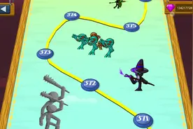 火柴人战争遗产比中任务最难的一个关卡。我看了攻略才成功