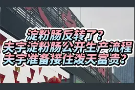 淀粉肠反转了？夫宇淀粉肠公开生产流程，夫宇准备接住泼天富贵？视频封面