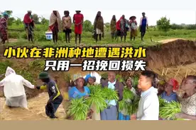 在非洲种地遭遇洪水，房屋倒塌土地被毁，小伙这样做才挽回损失
