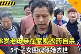 88岁老母亲喝农药自杀，5个子女围观等她去世，雨中挣扎3个半小时视频封面