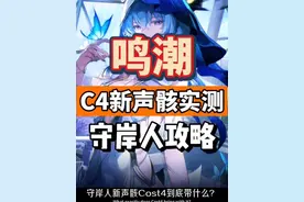 鸣潮1.3守岸人C4新声骸实测，生命治疗暴伤对比新手攻略。#鸣潮
