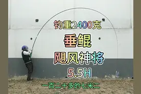 飓风神将鱼竿测评，5.5H7.2米，钓重大于2400克 #鱼竿测评#鱼竿