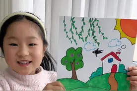 春天到了，和孩子动动小手画美丽的春天吧，适合3——12岁小朋友。线条简单，锻炼控笔能力，专注力、想象力#画画 #亲子互动 #简笔画 #春天主题画#育儿视频封面