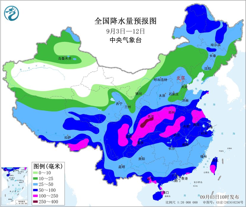 哈尔滨9月5日天气预报(新一轮降水系统正加速推进) 哈尔滨9月5日天气预报(新一轮降水系统正加速推进)