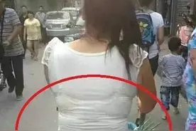 搞笑动图：美女，这衣服就别穿出去了，被路人看到多尴尬啊图片
