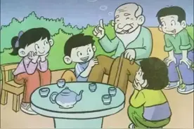 一年级看图写话——听爷爷讲故事图片