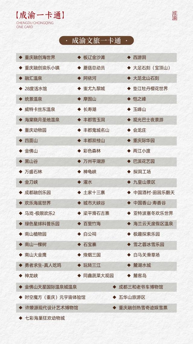 10条成渝旅游线发布,走起→