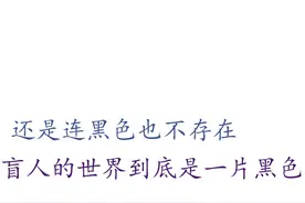 浅谈：盲人的世界到底是一片黑色，还是连黑色也不存在？图片