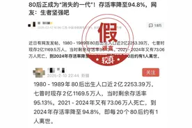 “每20个80后就有1人去世”？谣言来自AI还是人为？图片