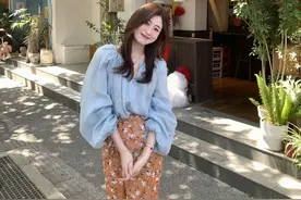 这组配色太美了，知性优雅穿搭图片