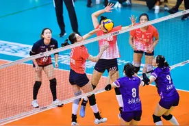 江苏中天钢铁女排获季后赛开门红图片