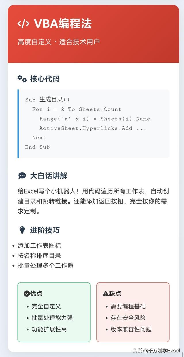 Excel/WPS自动生成目录的5种方法！简单到没朋友！
