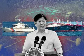 当美国马前卒，菲军舰侵略黄岩岛，海警寸步不让，中方回应有深意图片