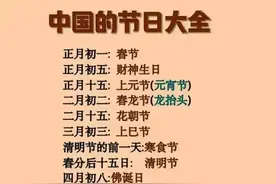 有人把中国的节日大全，整理出来了，一目了然，收藏告诉孩子吧图片