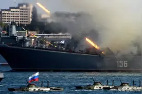 黑海舰队存亡之际，俄万吨重巡终于赶到地中海，被挡在外面进不去图片