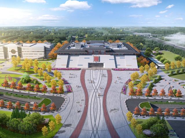 荆州新博物馆，门口道路设计有亮点