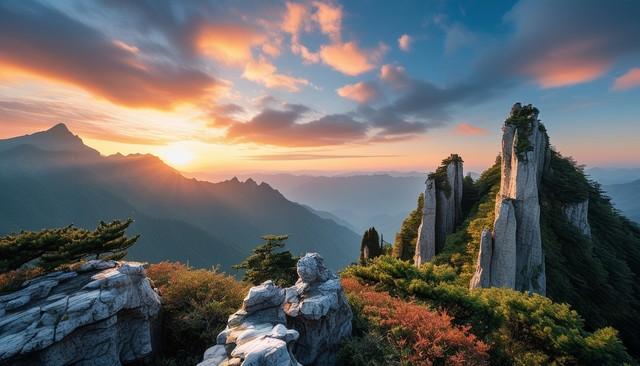 湖北秋色灵秀，五座名山见风骨