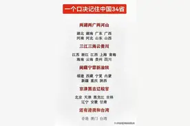 中国34省顺口溜图片