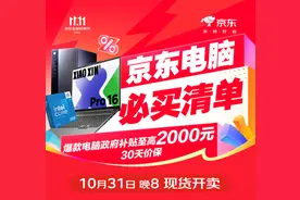 京东11.11电脑必买清单出炉 爆款电脑政府补贴至高2000元图片
